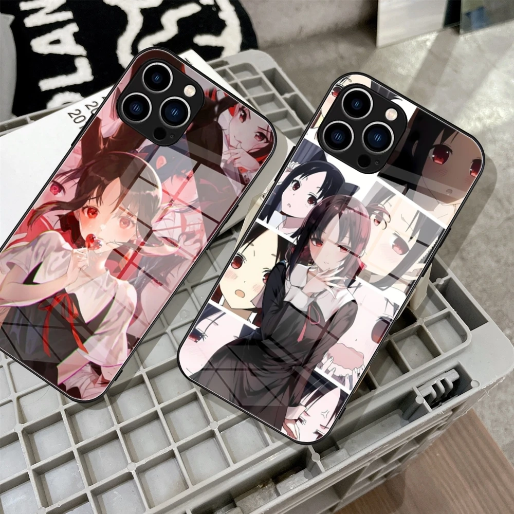 Kaguya Sama love is war Shinomiya Phone Case Tempered Glass For IPhone 16 15 14 13 12 Pro Max Plus Samsung S24 S23 A55 Covers