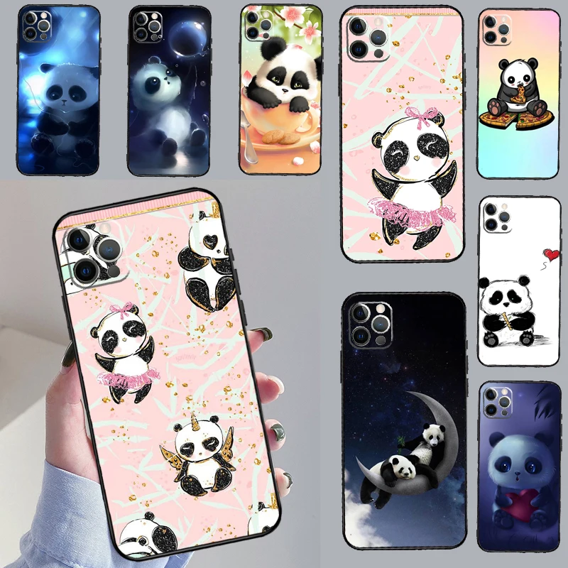 Panda cute Case For Oppo A17 A57 A77 A16 A15 A80 A60 A40 A94 A74 A54 A18 A38 A58 A78 A98 A96 A76 A6 Pro