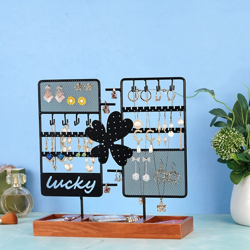 5 Tiers Lucky Storing Rack Ring Bracelet Necklash Bracelet Black Watch Display Racks For Jewelry Display Durable