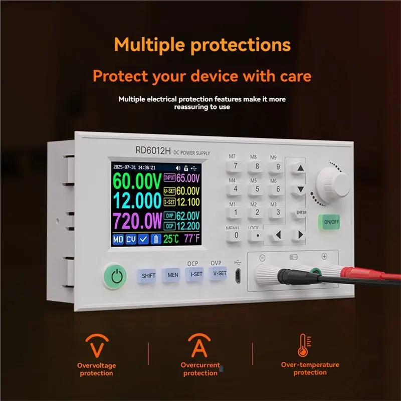 ABNL RD6012H-W DC Adjustable Step-Down Voltage Regulated Power Supply 60V 12A Electronic Repair Tool Step-Down Converter