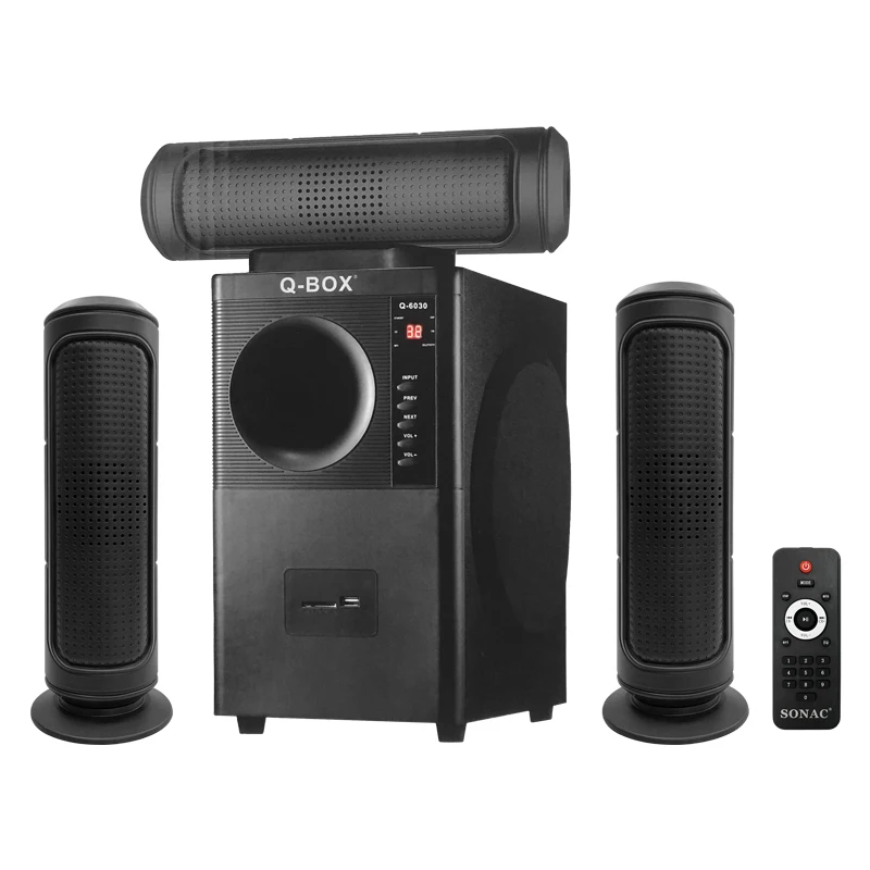 Q-BOX Q-6030 2021 new arrival  X-BASS BT 3.1 HI-FI home theater system with remote control hifi speaker