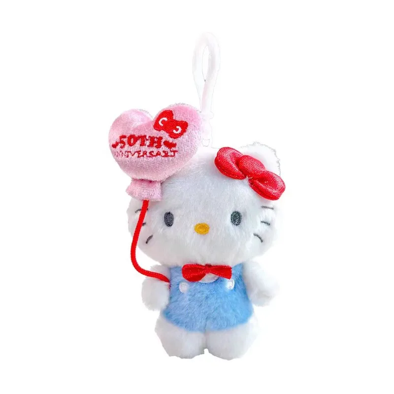 

Sanrio 50th Anniversary Plush KeyChain Hello Kitty Kawaii Cartoon Backpack Pendant Decoration Plush Doll Kids Toy Pendant Gift