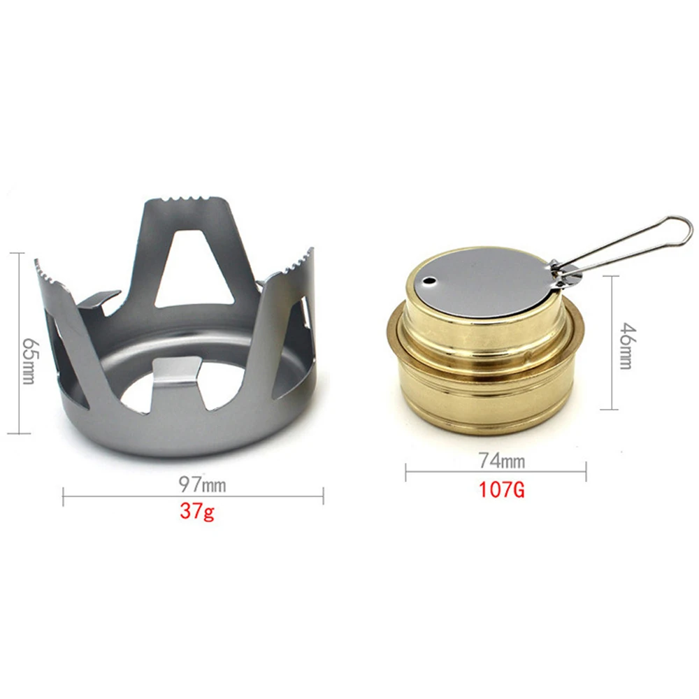 Copper Alloy Portable Mini Ultra-light Spirit Burner Alcohol Stoves Outdoor Camping Hiking Stoves Furnace For Outdoor Tool