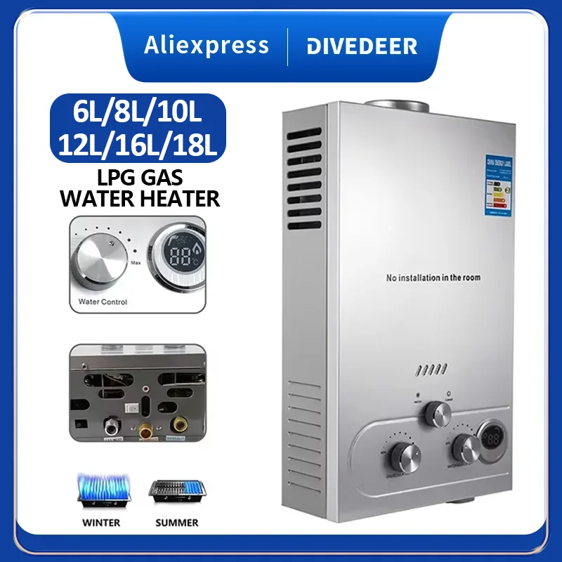 DIVEDEER Настенный газовый водонагреватель