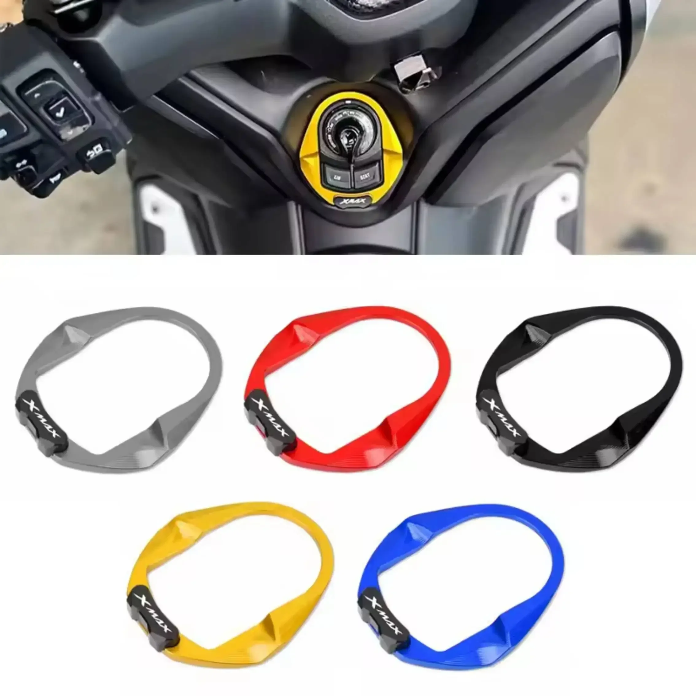 Motorcycle Accessories Electric Door Lock Trim Cover Door Striker Lgnition Switch 2026 NEW For XMAX300 XMAX 300 X-MAX 2023 2024