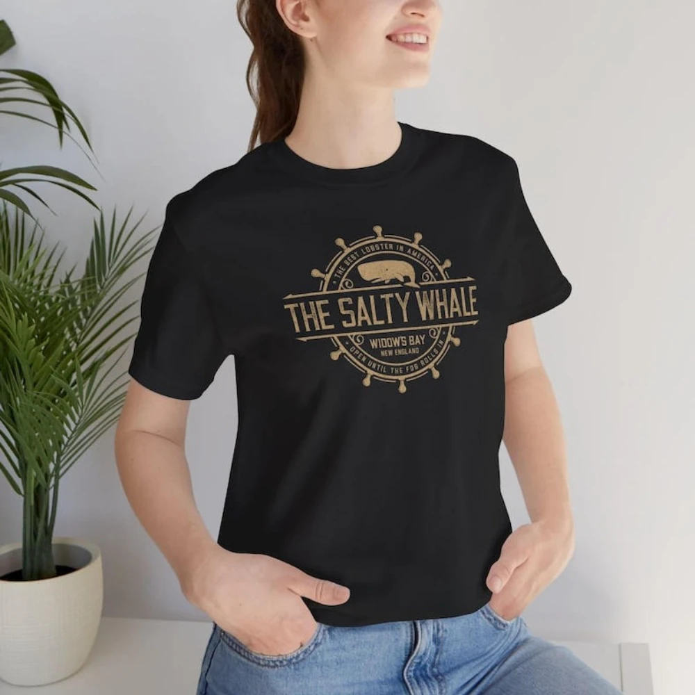 Widow's Bay 2026 Horror Movie Tee The Salty Whale of Widow's Bay Shirt You Had Your Qualms Seafood Restaurant Bar Pub Tee Tops