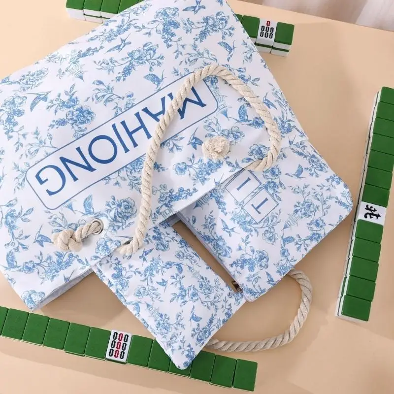 E8BD Fashionable Mahjong Themed Carry All Bag Suitable For Daily Use And Trip