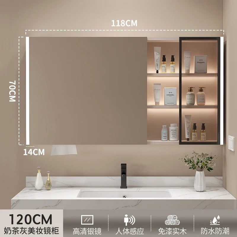 Nordic Defogging With Light Bathroom Cabinets Touch Modern Bathroom Cabinets Intelligent Home Furniture Compartiment HBMC