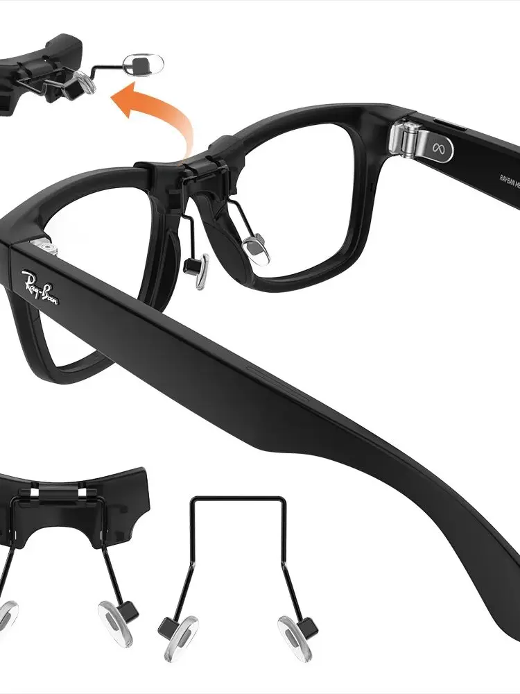 HIBLOKS – nakładki na noski do okularów Ray-Ban Meta Wayfarer Gen1/Gen2/Gen3 (modeli RW4011/RW4012/RW4006/RW4008) – antypoślizgowe klipsy do okularów. — zdjęcie produktu 7