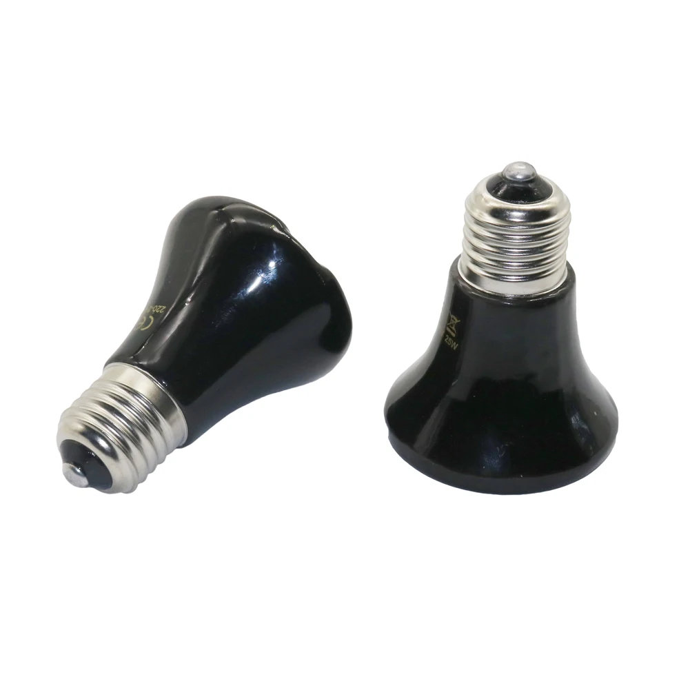 1 Pc Climbing Pet Heating Lamp  Infrared Emitter Conical Ceramic Lamp Small Pet Brooding Temperature Control Lamp 25/50/75/100W