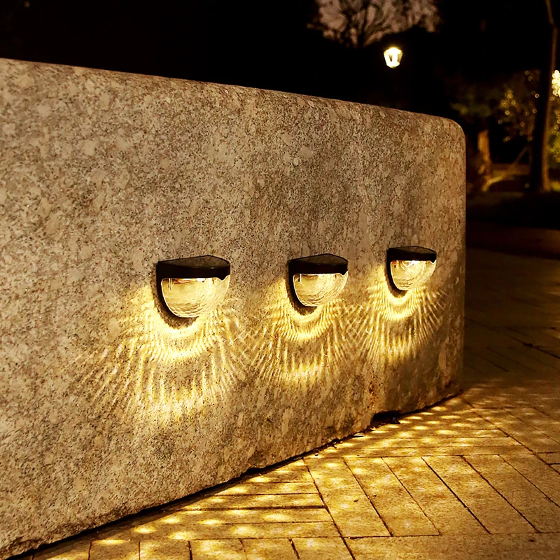 Solar Fence Light Outdoor Lighting Waterproof Wall Lamps Garden Energy Light Festoon Decoration LED for Garden Step Patio Stairs