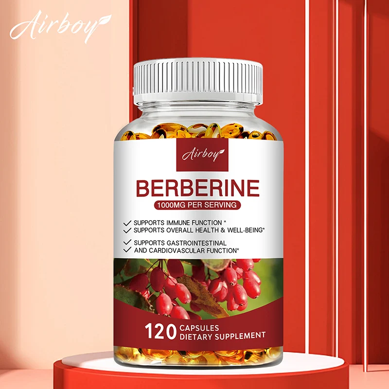 

Berberine Capsules - Supports Heart, Cardiovascular Health, Improves Digestion, Gastrointestinal Function