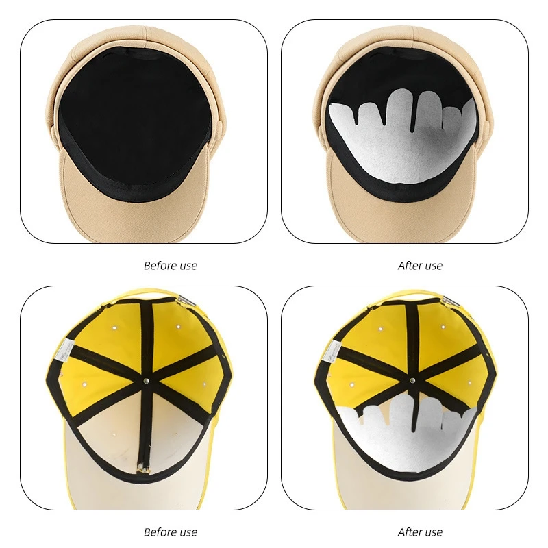 Baseball Cap Sweat Liner Absorbent Pads Insert,Outdoor Hard Hat Sweatband,for Sports Cap Wide Brim Caps- All-season,Knit