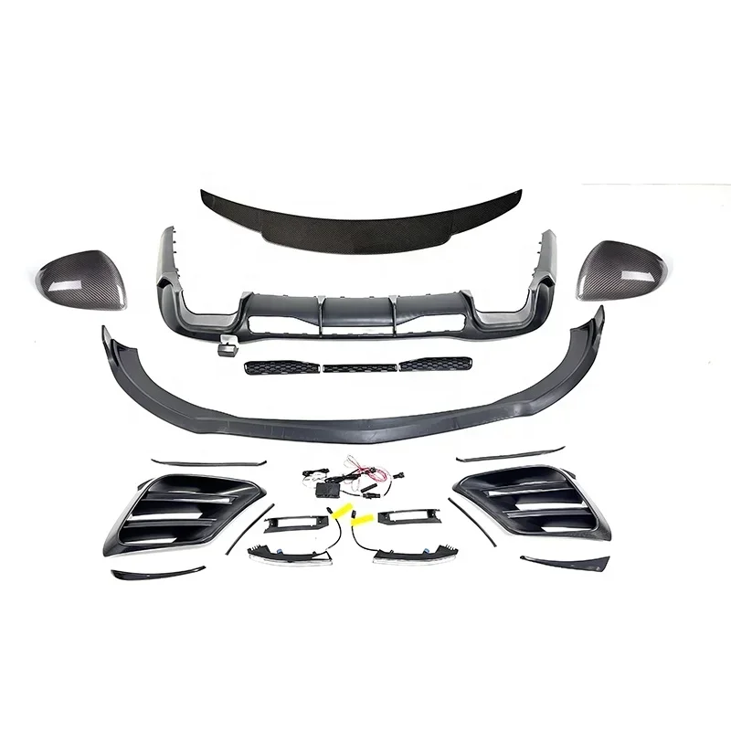 

w223 Bodykit Full Body Kit Set Bumper Front Lip Diffuser Facelift For S-Class S350 S450 S500 2021 2022