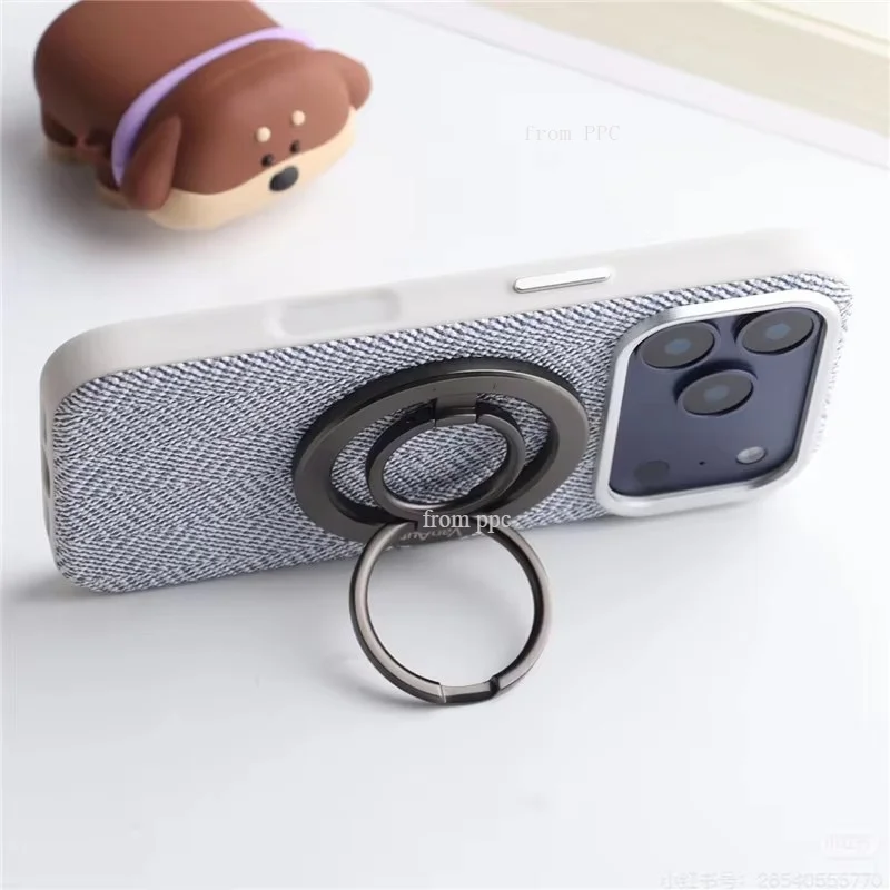 Tech Woven Canvas Luxury Magnetic Case for iPhone 16Pro 17Pro 17 15 17Pro Max for Magsafe Original Wireless Charging Matte Cover - view 6