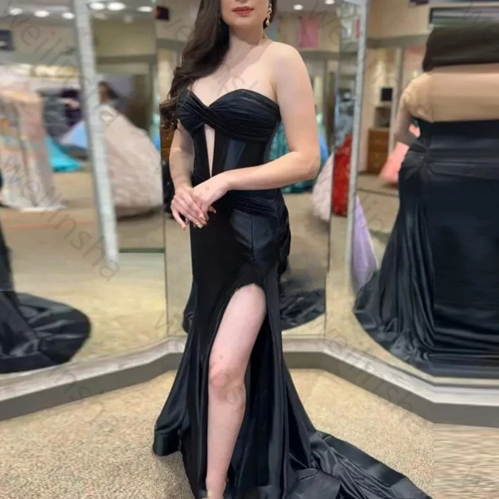 

Elegant Off-shoulder Sleeveless Mermaid Evening Dresses Sweetheart Cut Out Side Split Sexy High Quality Prom Dress Customized