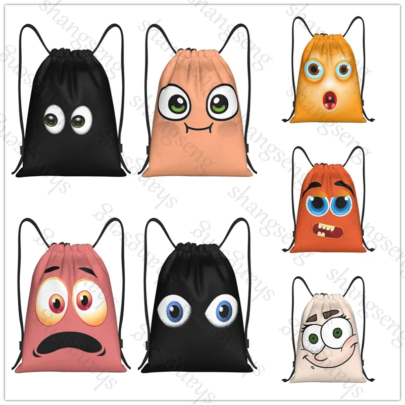 

Drawstring Bag Sports Backpack Bundle Pocket Basketball Bags Boy Birthday Christmas Shoe Bag Sports Bag eyes funny quirky
