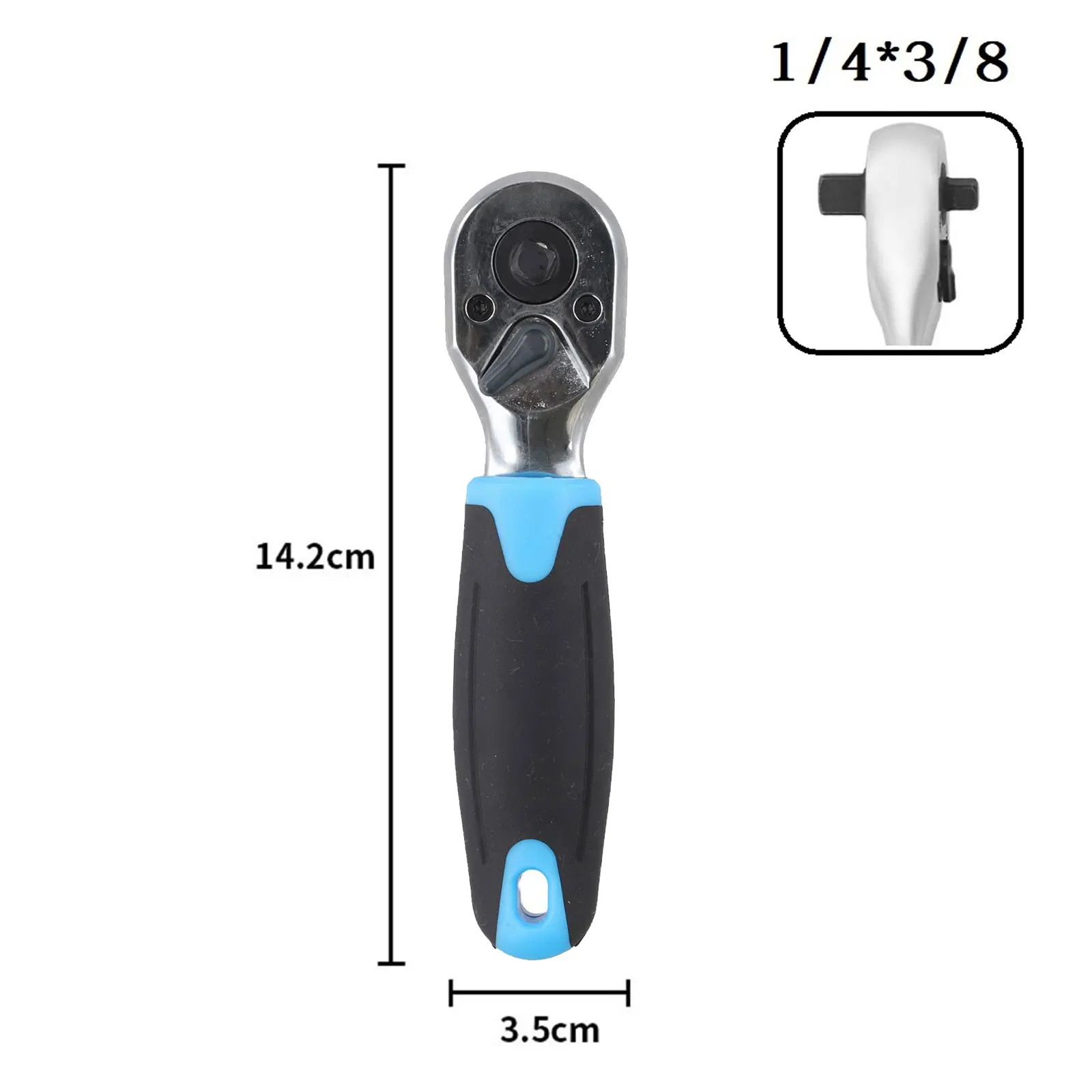 72 Teeth Ratchet Wrench 3/8 1/4 1/2 Inch Chrome Vanadium Steel Tool Double Headed for Auto Repair and Maintenance