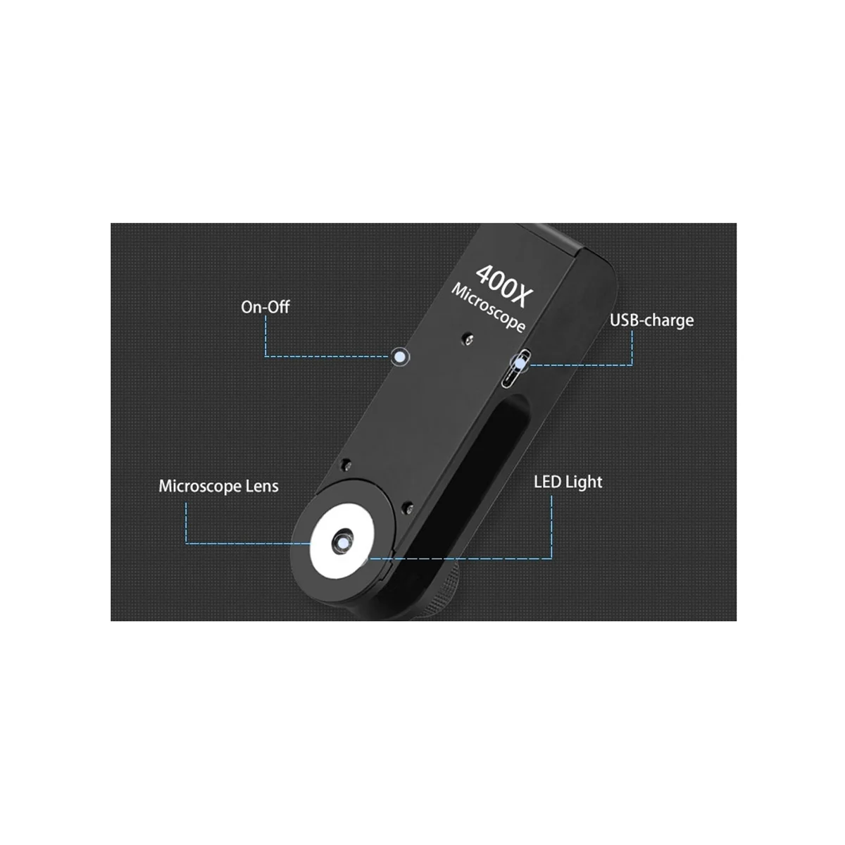 Digital Microscope for Electronics Dermatoscope 400X Microscope Handheld Mobile Universal 400X Microscope