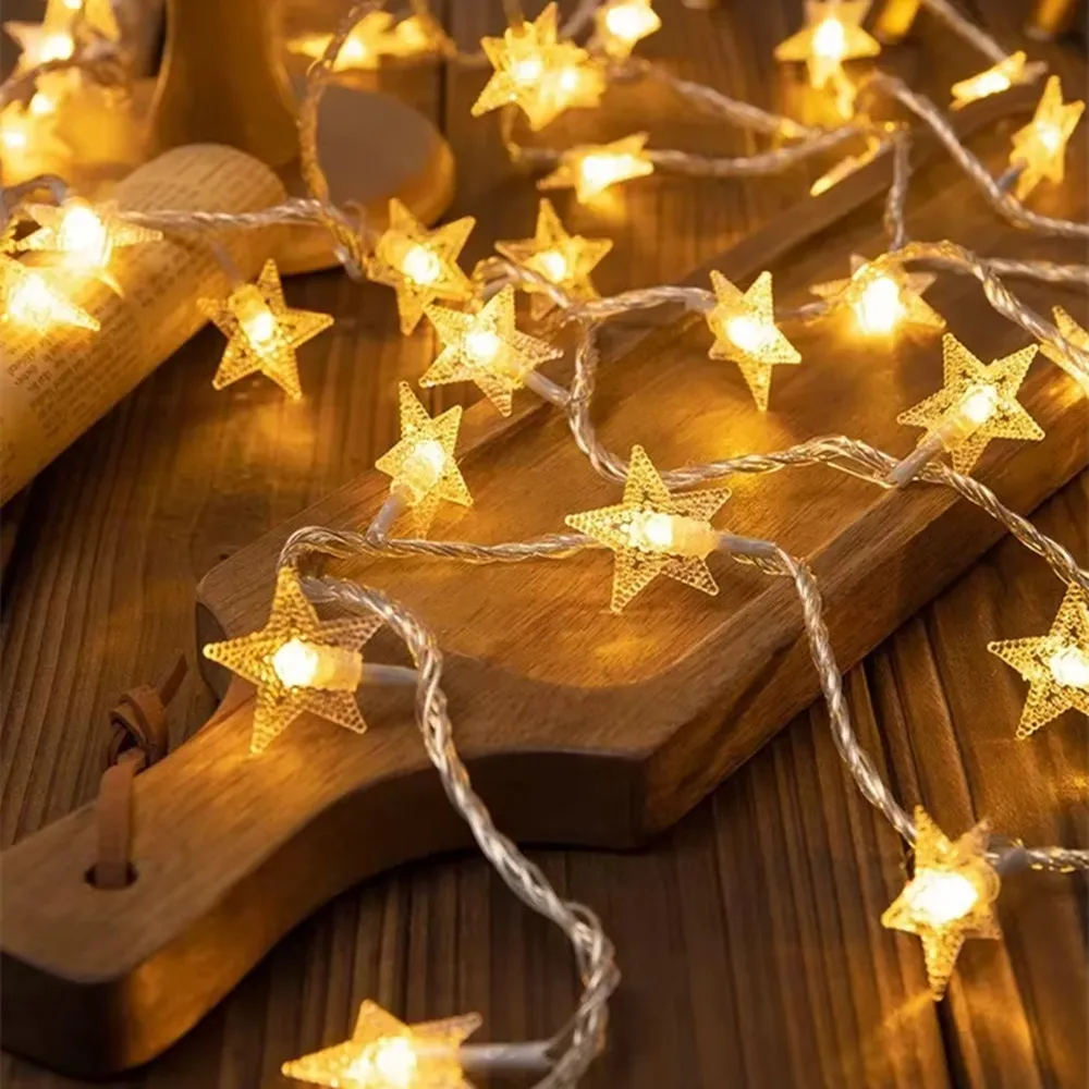 

Battery Power Star String Lights Led Fairy Light Christmas Garland for Wedding Party Home Decoration Ramadan 2025 Graduation