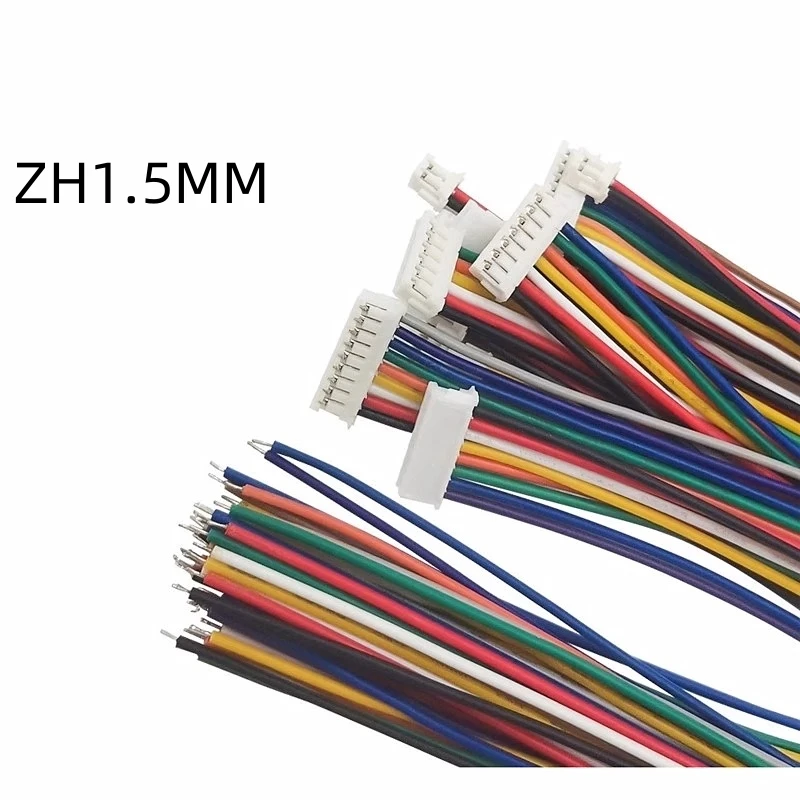 10pcs ZH 1.5mm Pitch JST Connector 2-7Pin 28AWG Single/Double Wire Cable Terminal Plug