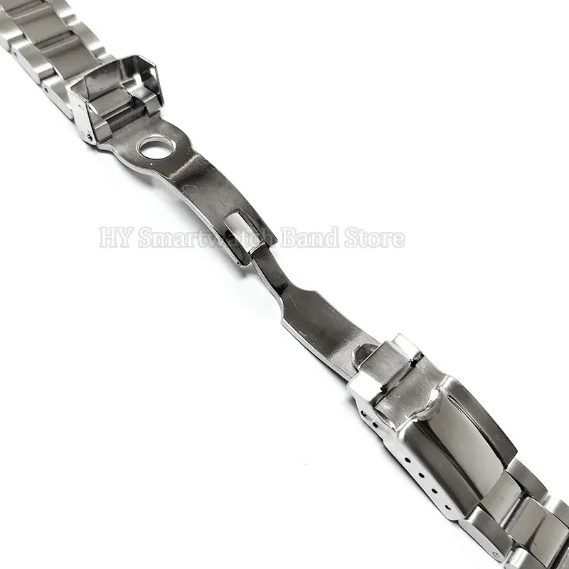 20 مللي متر حزام ساعة من الفولاذ المقاوم للصدأ لرولكس لشبح الماء دايتونا لساعة المعصم المحار نهاية منحنية سوار معدني ملحق
