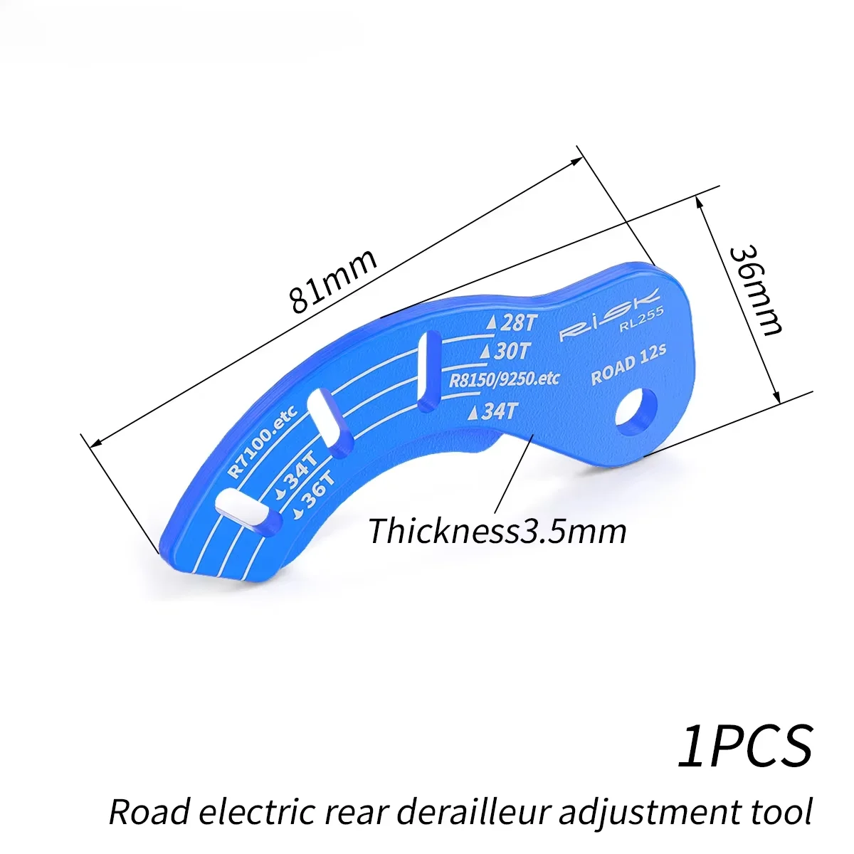 1PC Road Bike 12T Electric Rear Derailleur Adjuster Adjustment Gauge Guide Tool Chain Gap Tool For R7100 R7150 RX820 R8150