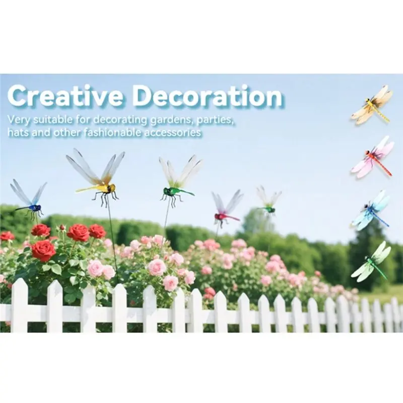 【THANKSGIVING DAY】Waterproof Fake Dragonfly Clip Outdoor Garden Decorative Clip For Patio Ornament Crafts