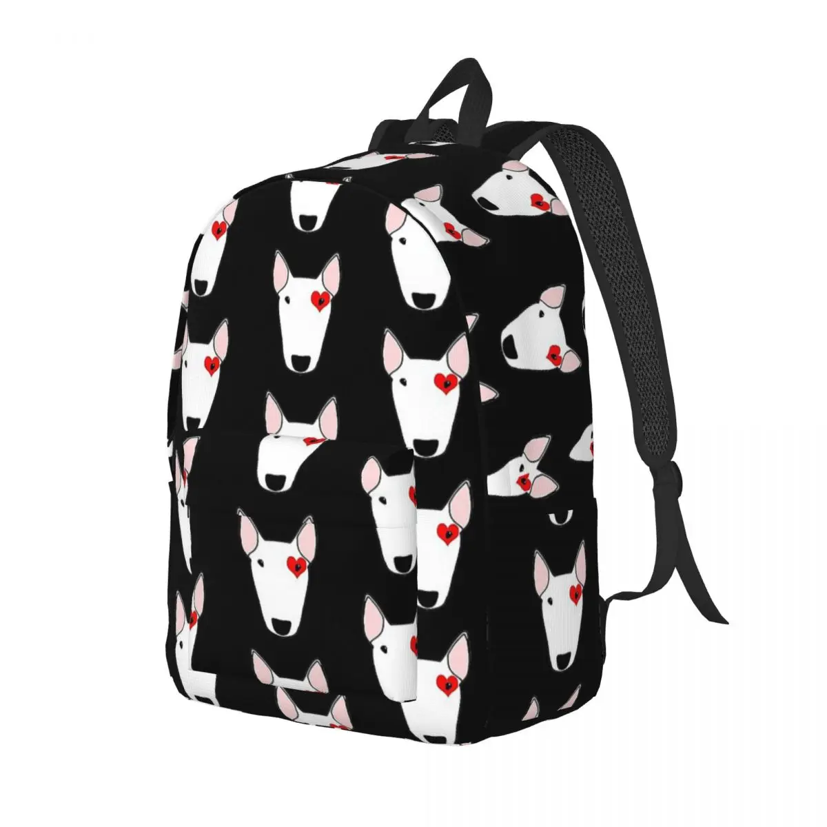 Bull Terrier Dog Lover for Teens Student School Bookbag Daypack Middle High College with Pocket