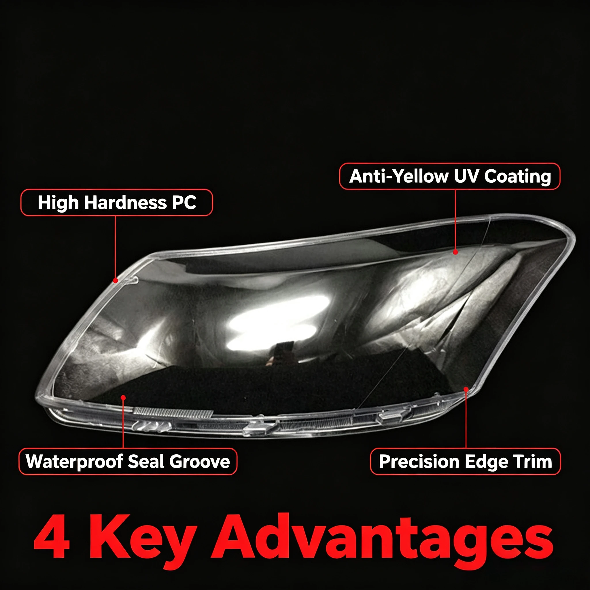 Moggic is suitable for Chery E3 large lampshade, Chery E3 headlight transparent lampshade, Chery E3 headlight lampshade