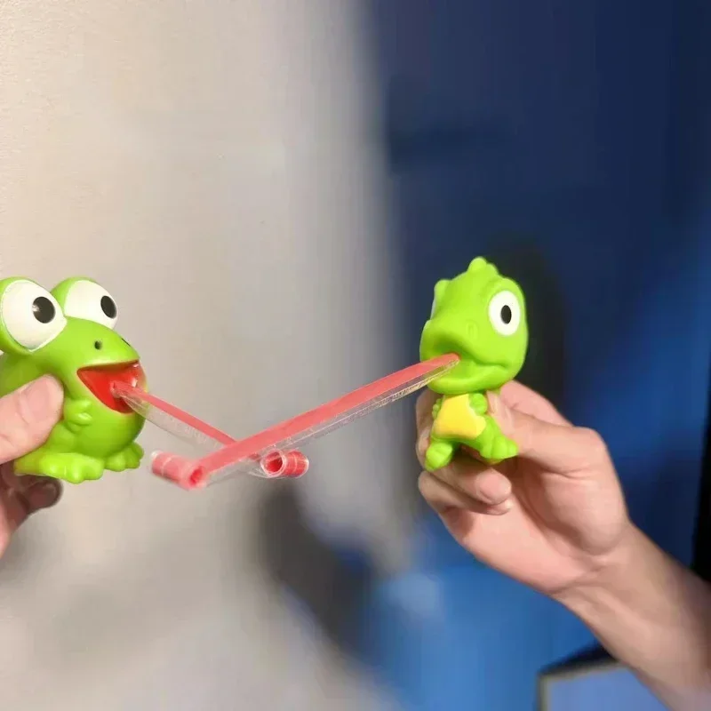 Jouets Fidget de Décompression Créatifs pour Enfant, Grenouille à Pincer, Dinosaure, Langue Ouverte, Charleroi, Souligné, Cadeaux de Noël