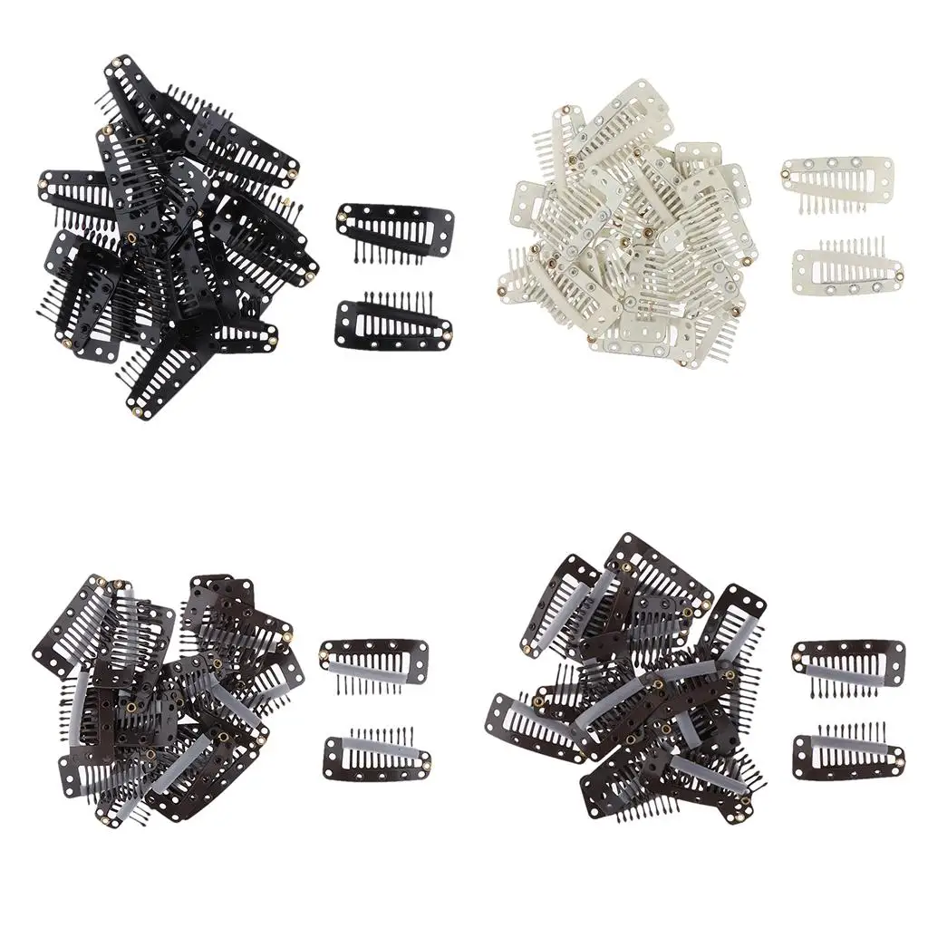 Wig Snap Clips for Human Hair Extensions Steel Material Hairpiece Fastening Tools Wear Go Wigs