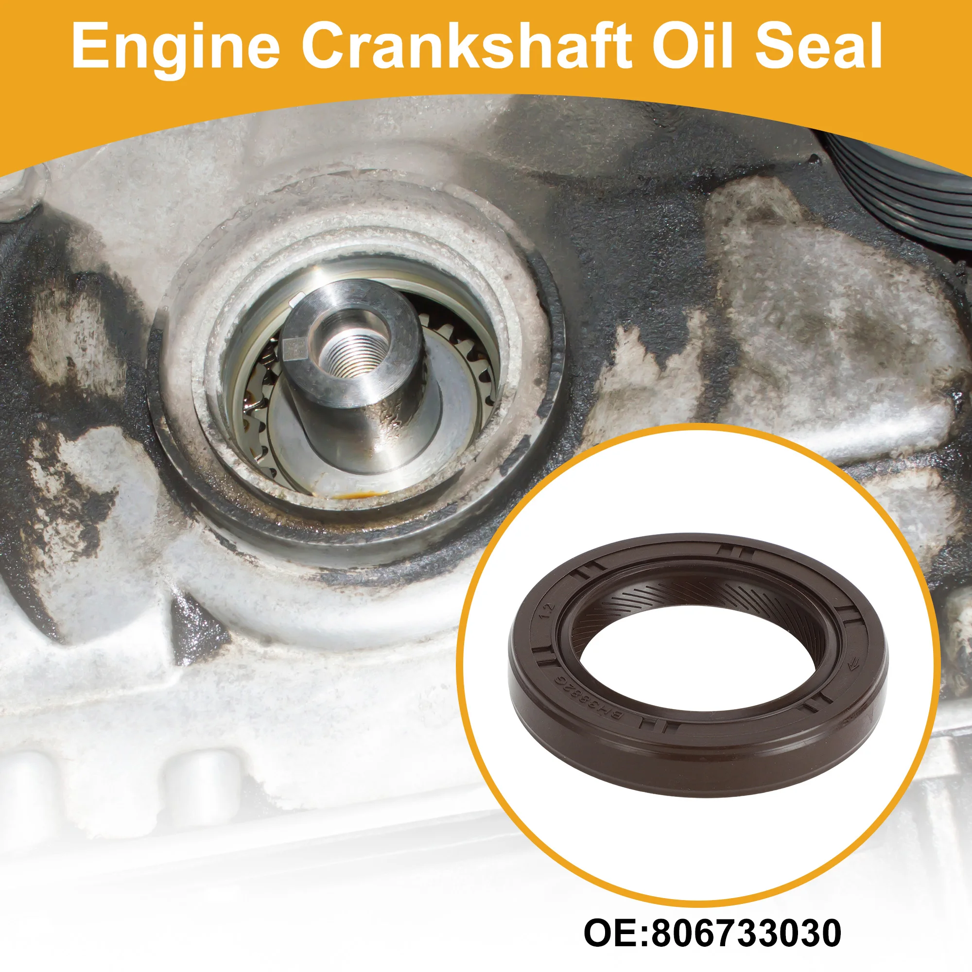 UXCELL Crankshaft Oil Seal No.806733030 Engine Main Seal for Subaru Impreza 1993-2011