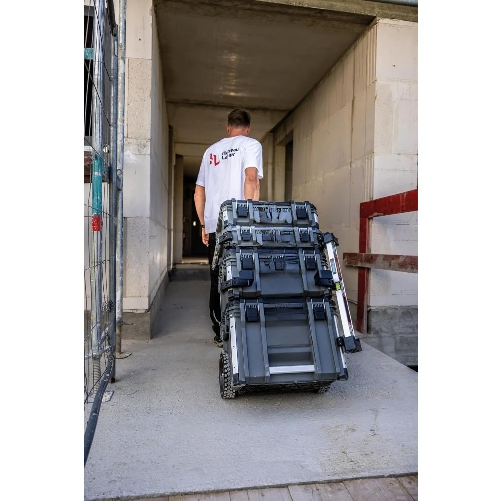 Flex Stack Pack Standard 531461 Transport Case Set Made of Impact-Resistant Plastic, with Quick Connect Fasteners, Tool Case