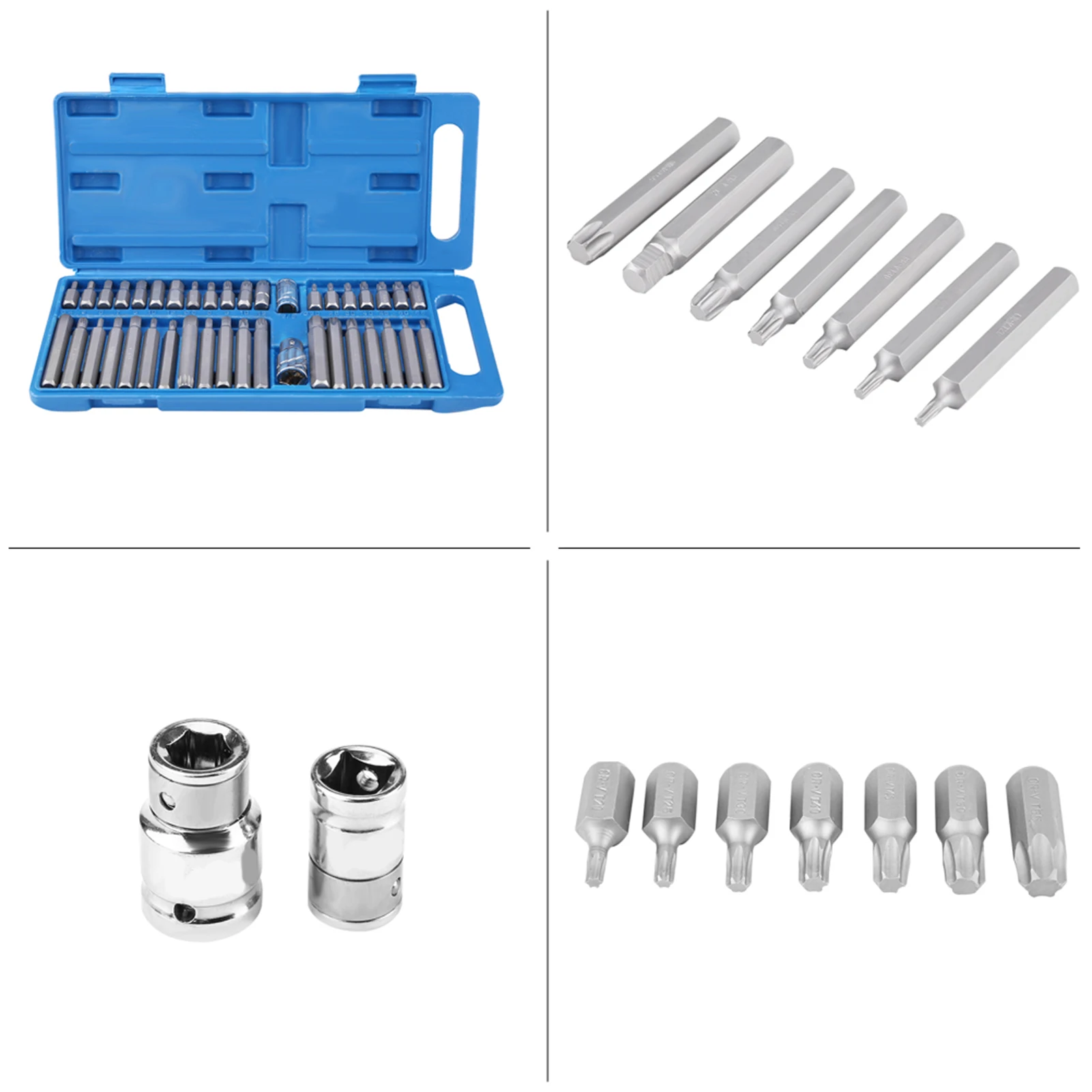 Hex Star Torx Spline Bit Set Torx Star Bit Star Bit Socket Set Hex Star Torx Socket Bit Set Tool Kit 1/2inch 3/8inch Drive