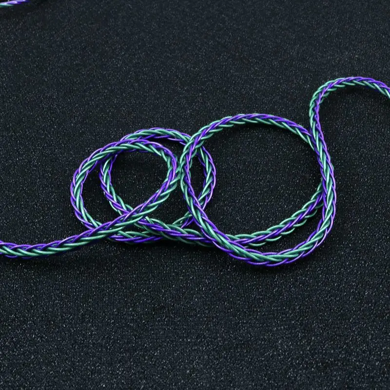 XINHS HS07 8-strand single crystal copper silver foil wire hybrid cable