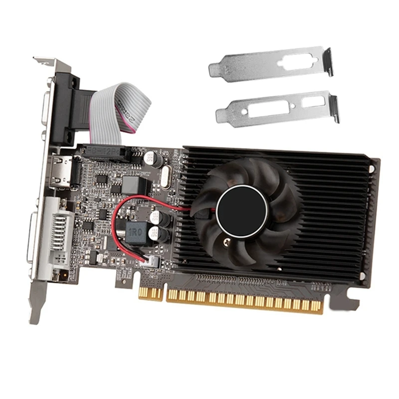 GT610 2GB DDR3 Graphics Card 810Mhz Computer Video Card PCI-E 16X -Compatible+VGA+DVI for Desktop PC GPU with Baffle
