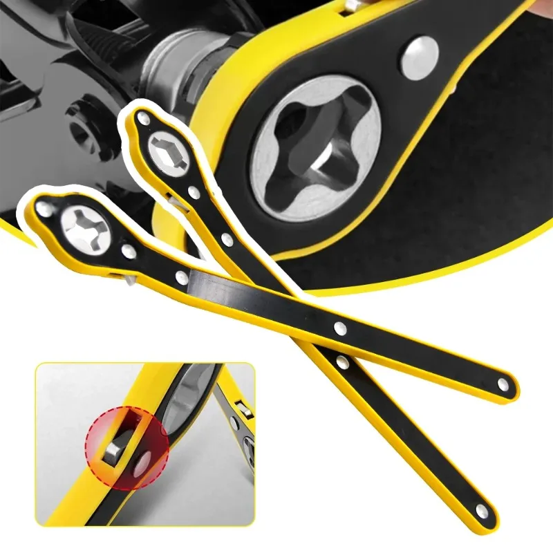 Auto Labor Saving Jack Ratchet Wrench Tire Removal Tool Cross Wheel Wrench Labor-saving Rocker Arm For Car Tyre Maintenance