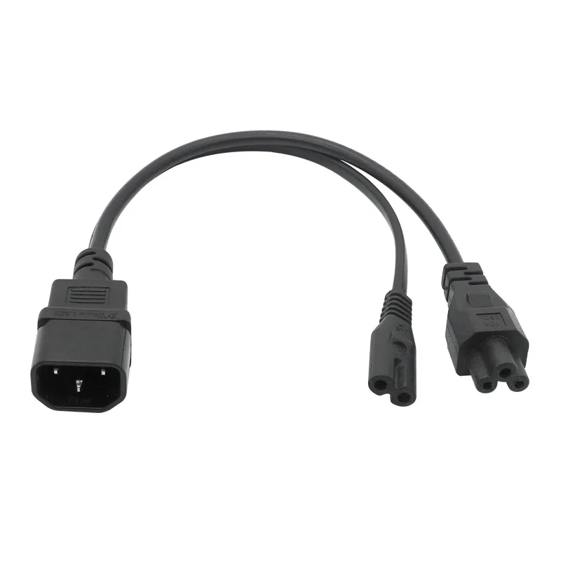 IEC 320 C14 Male Plug to 2XC13 C5 C7 C13 Female Y Type Splitter Power Cord,C14 to 2ways C13 Power Adapter Cable 250V/10Acable