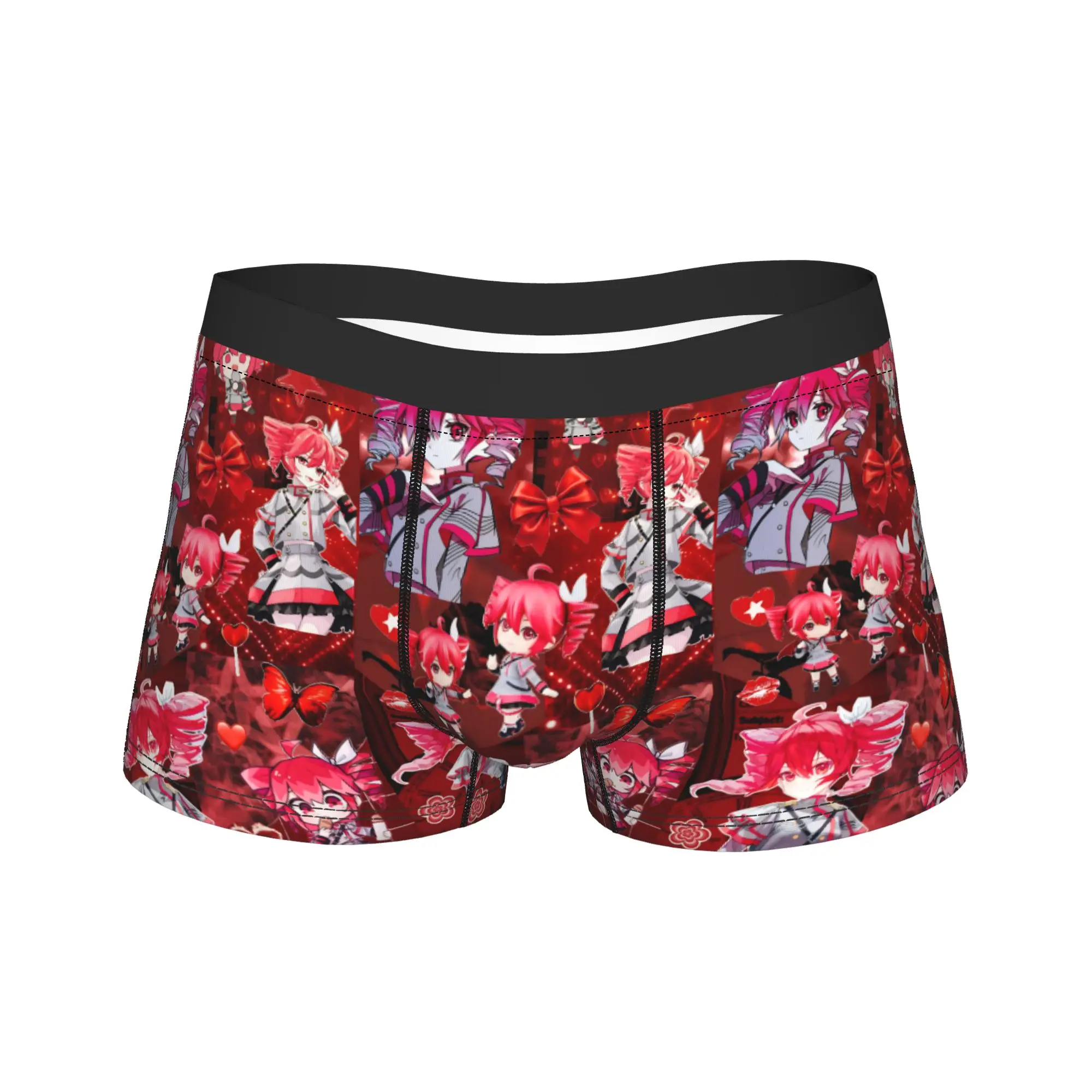 Pearto Poteto Anime Kasane Teto Virtual Singer Underwear  Man Panties Pattern Breathable Trunk Quality Boxer Brief Plus Size