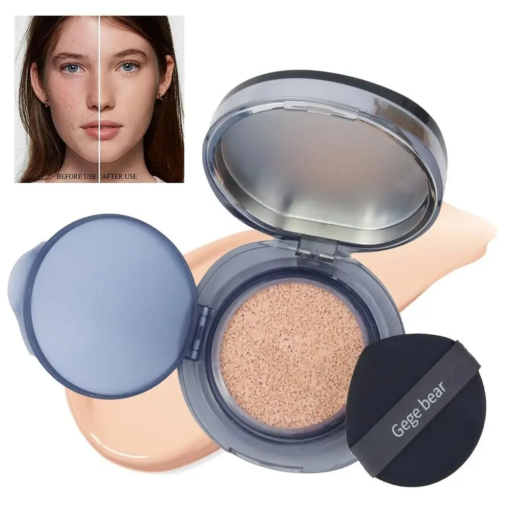 Crema iluminadora con cojín de aire, base de maquillaje facial para piel madura de larga duración, corrector hidratante para tono uniforme de piel