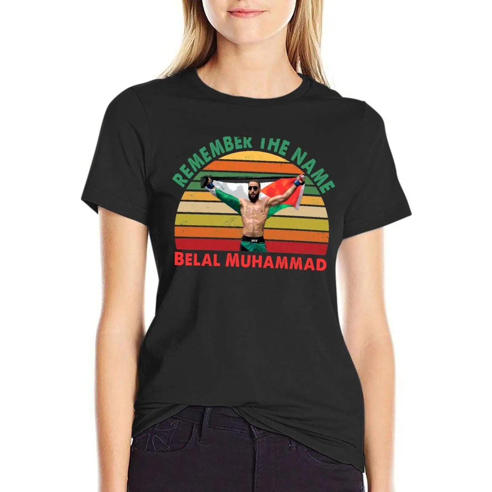 Remember the name Vintage Belal Muhammad T-Shirt shirts graphic tees summer tops vintage clothes Women clothing