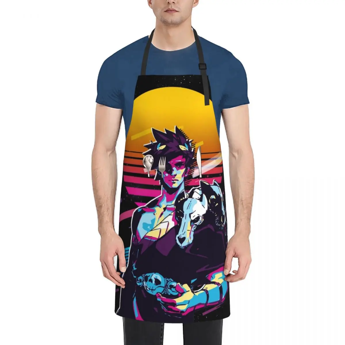 

Zagreus - Hades (80s Retro) Apron Chef Uniform Kitchen Man Kitchen Items Apron