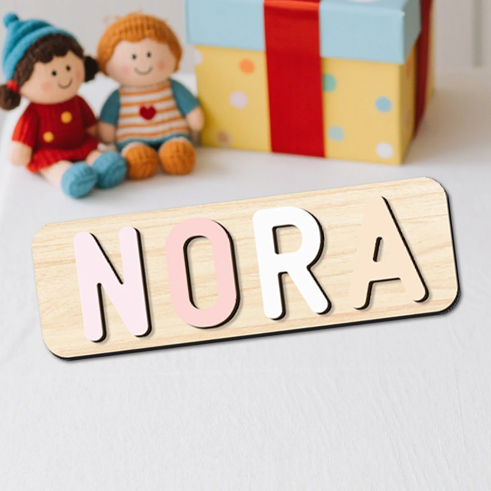 Personalized Custom Letter Puzzle: Wooden Educational Toy Building Puzzle, Helping Kids Learn Happily, Desktop Decoration