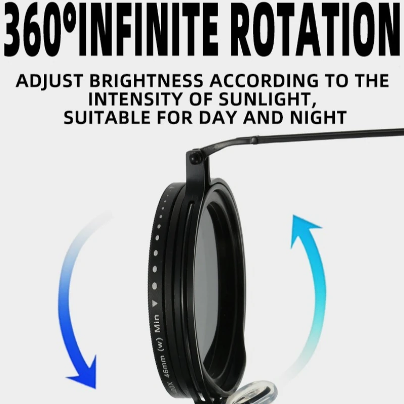 نظارات ND نظارات شمسية مستقطبة شخصية قابلة للتعديل تدور 360 درجة ° نظارات صيد السمك المريحة الرائعة للحماية من الأشعة فوق البنفسجية #3