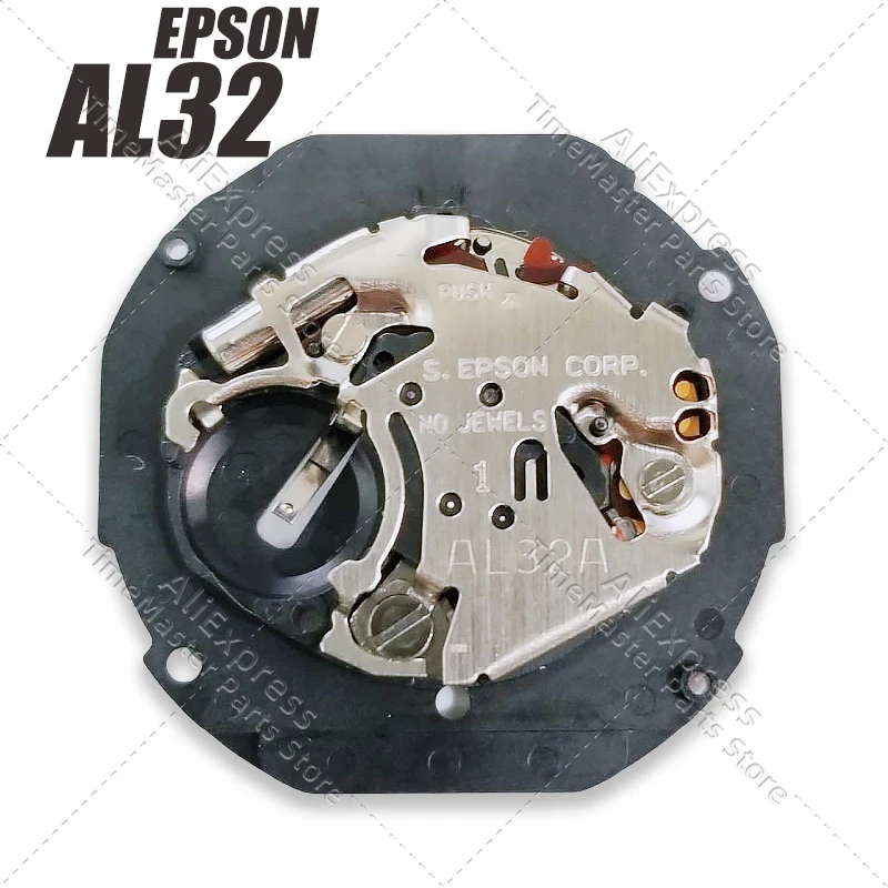 อะไหล่ซ่อม/เปลี่ยน สำหรับนาฬิกาควอตซ์ Epson AL32 ระบบไขลาน 3 เข็ม แสดงวันที่ ใช้แบตเตอรี่ SR626SW ขนาด 23.7 มม. หนา 4.15 มม.