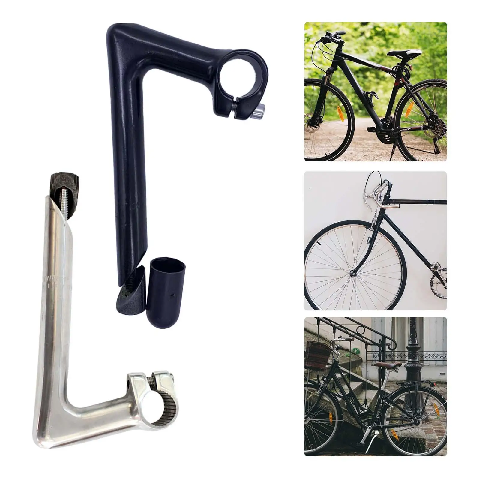 Mountain Road Bike Stem Adapter Aluminum Alloy Quill Handlebar Component for Folding Bicycle Modification