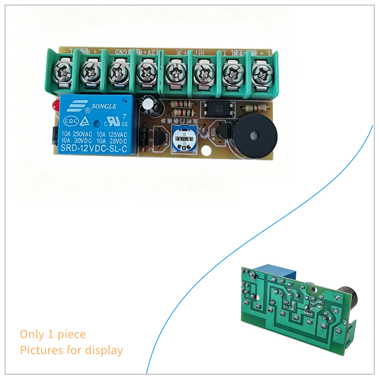 12V Power Supply Delay Relay Module Adjustable Time Delay Relay Board for Electric Door Lock Exit Button Control