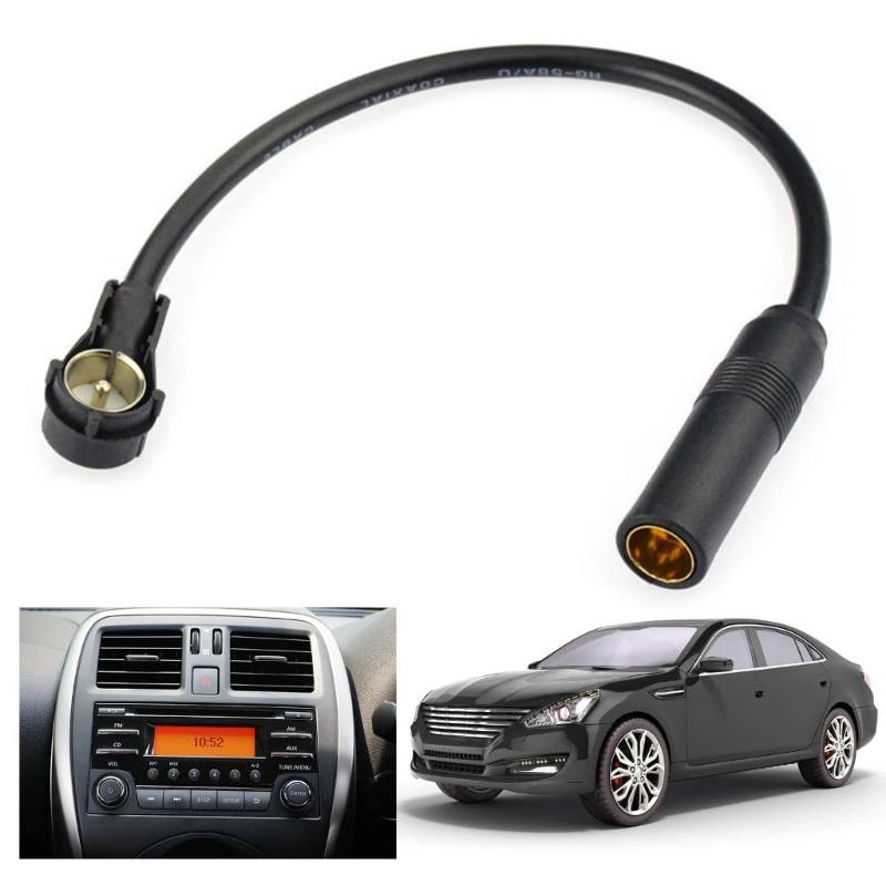 Car Radio Antenna Adapter Cable 30cm With DIN 41585 Male to Female Connector Fit for Navigation Units, European Vehicles X37F