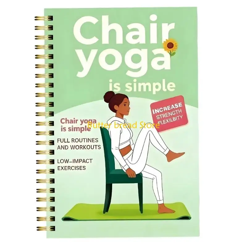 W89C Lightweight Portable Writing Journal Book For Yoga Enthusiasts Friendly Pages Spirals Design Exercise Tracking Notebook